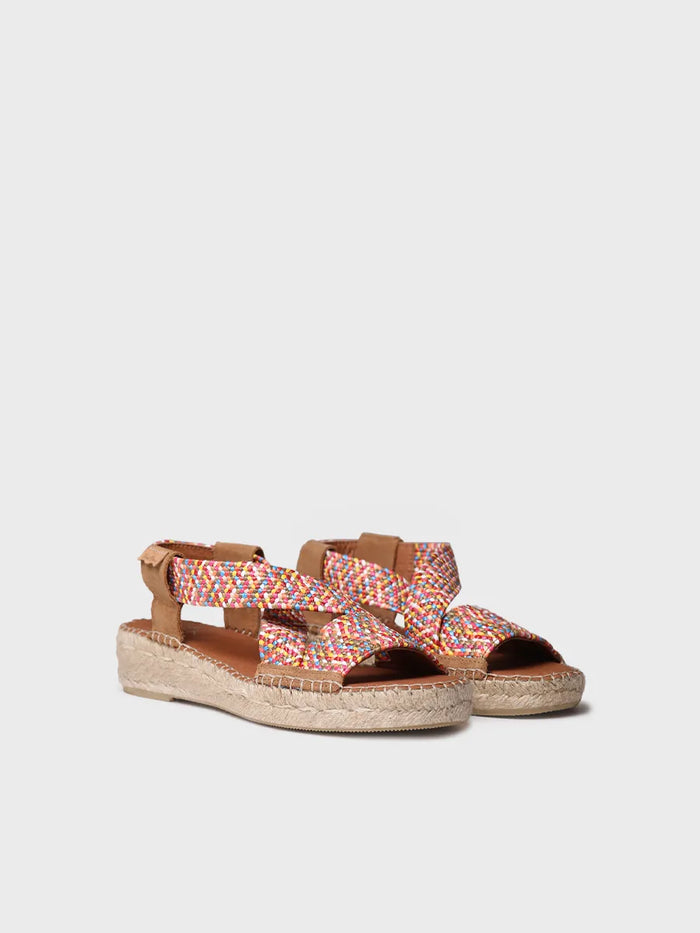 toni pons ELIANA - Alpargata abierta de mujer con elásticos multicolor | ELIANA Envío internacional gratuito