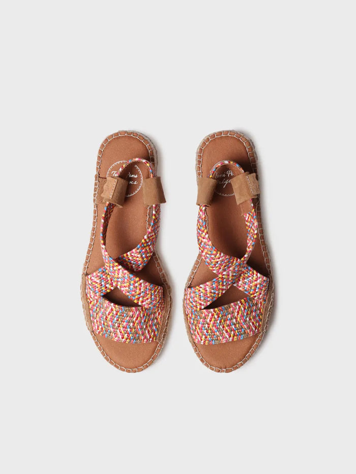 toni pons ELIANA - Alpargata abierta de mujer con elásticos multicolor | ELIANA Envío internacional gratuito
