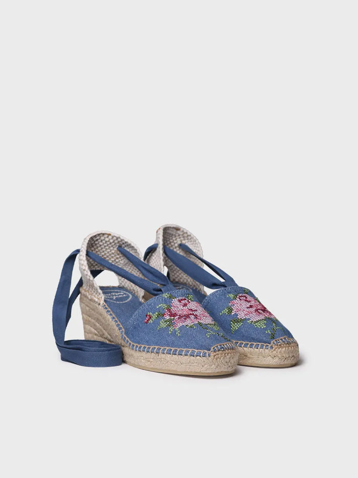 toni pons VENECIA - Alpargata vegana de mujer en algodón con bordado y cuña | VENECIA Outlet