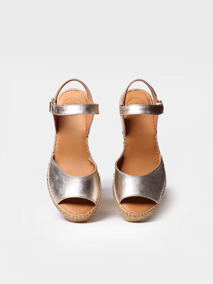 toni pons SIA-P - Alpargata de cuña para mujer en piel | SIA-P Venta caliente