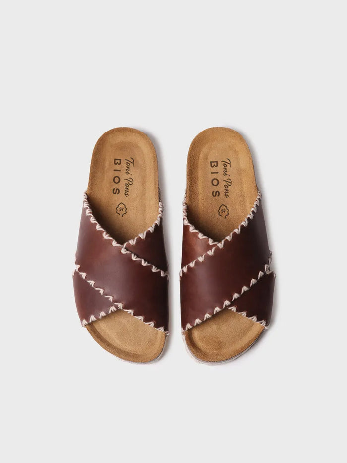 toni pons GRIT-PE - Sandalia BIO de mujer en cuero con tiras cruzadas | GRIT-PE COMPRAR AHORA