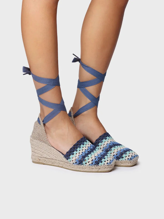 toni pons GEORGINA - Alpargata de cuña de mujer en crochet multicolor | GEORGINA Superdescuento