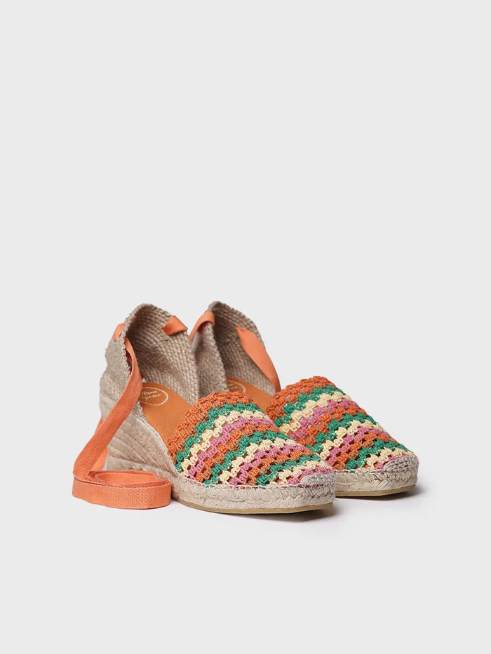 toni pons GEORGINA - Alpargata de cuña de mujer en crochet multicolor | GEORGINA Grandes descuentos