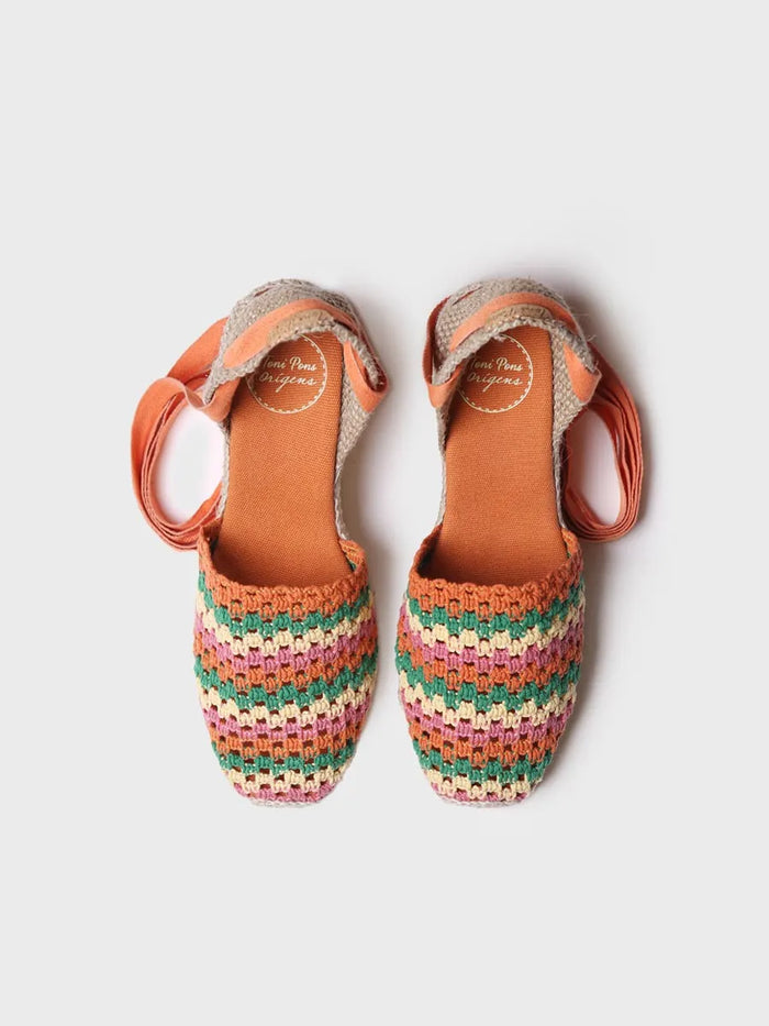 toni pons GEORGINA - Alpargata de cuña de mujer en crochet multicolor | GEORGINA Grandes descuentos