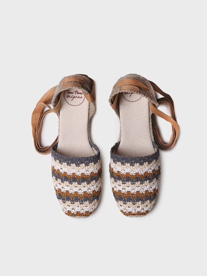 toni pons GEORGINA - Alpargata de cuña de mujer en crochet multicolor | GEORGINA Liquidación