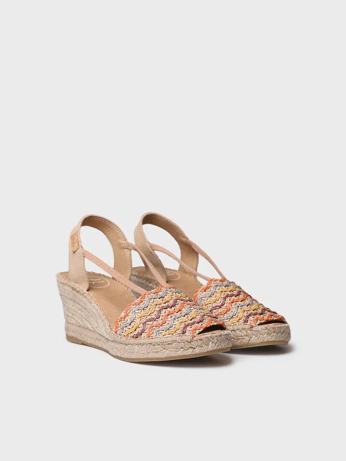 toni pons SARA-RS - Alpargata de mujer en algodón multicolor con cuña | SARA-RS Precio ultrabajo