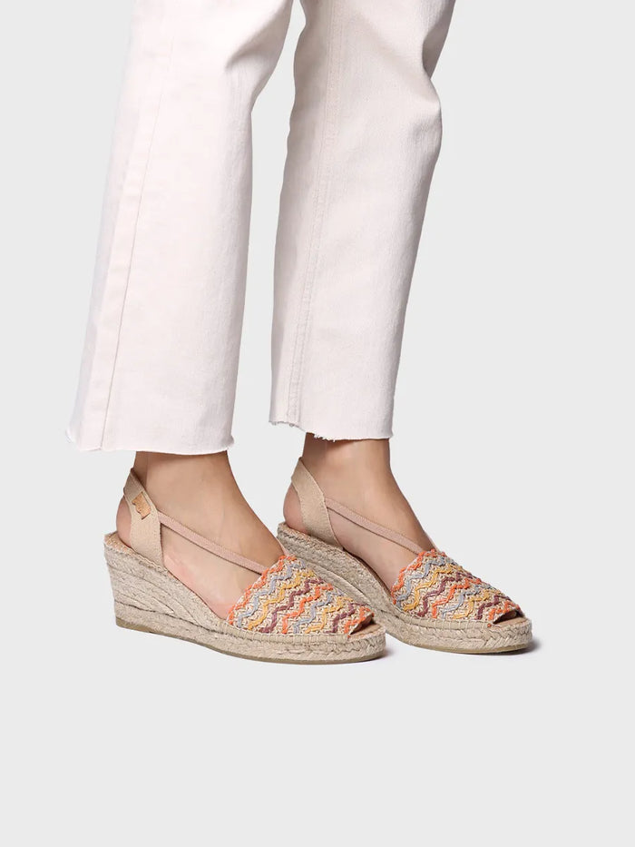 toni pons SARA-RS - Alpargata de mujer en algodón multicolor con cuña | SARA-RS Precio ultrabajo