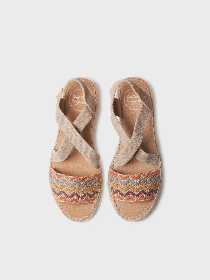 toni pons EIDER-RS - Alpargata mujer con cuña de yute y bandas multicolor | EIDER-RS 2025