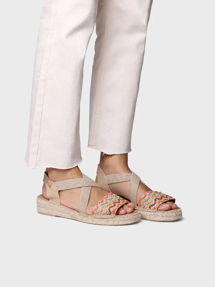 toni pons EIDER-RS - Alpargata mujer con cuña de yute y bandas multicolor | EIDER-RS 2025