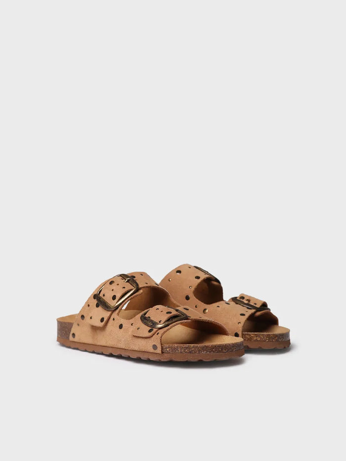 toni pons GRETEL - Sandalia BIO de mujer en serraje con hebillas y tachuelas | GRETEL Outlet