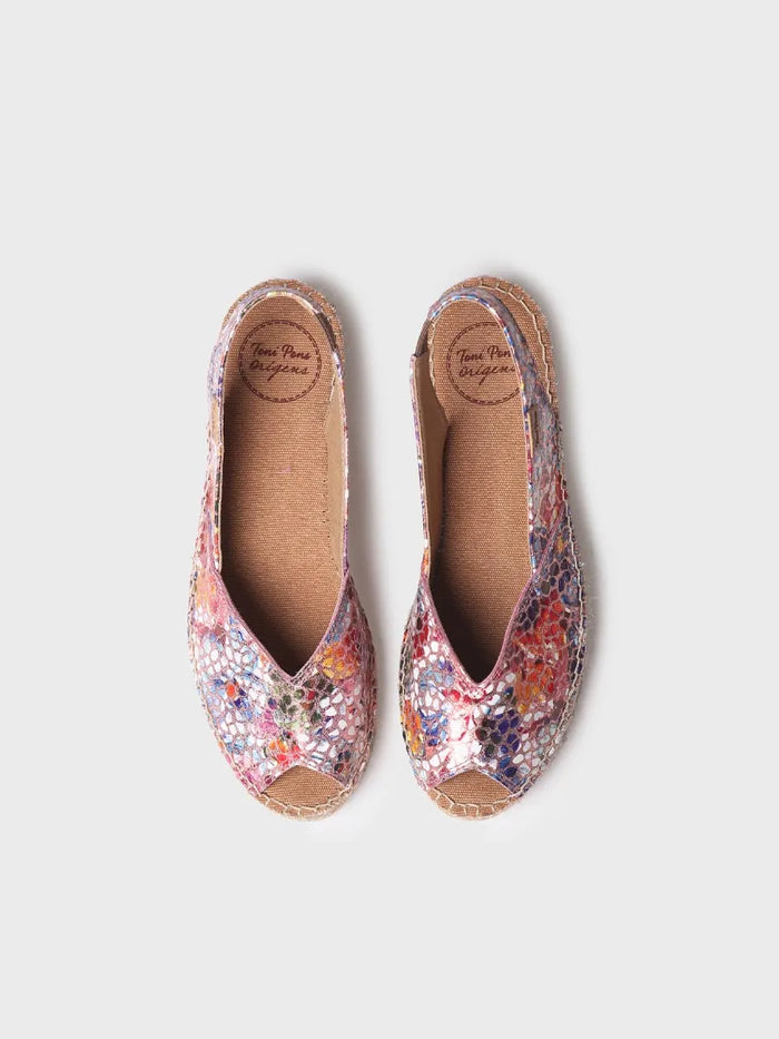 toni pons BERNIA-PM - Alpargata peep toe de mujer con cuña en piel | BERNIA-PM Rebajas
