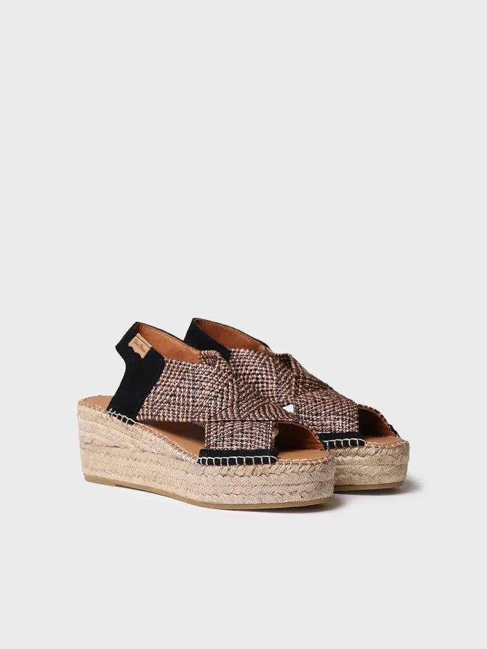 toni pons MASAI - Alpargata de mujer con cuña y tiras elásticas multicolor | MASAI Mejor oferta