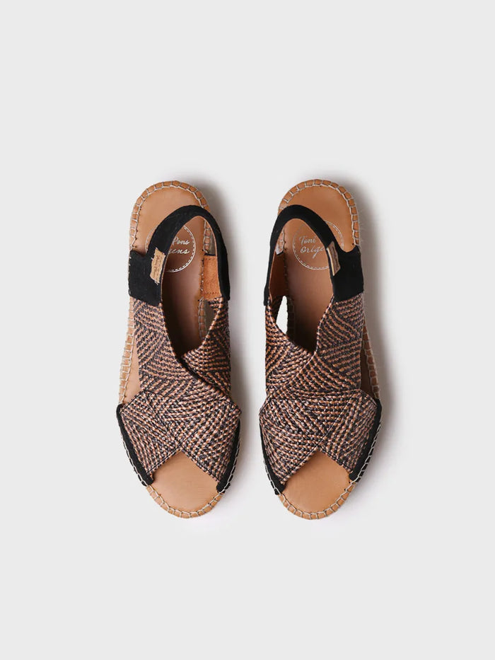 toni pons MASAI - Alpargata de mujer con cuña y tiras elásticas multicolor | MASAI Mejor oferta