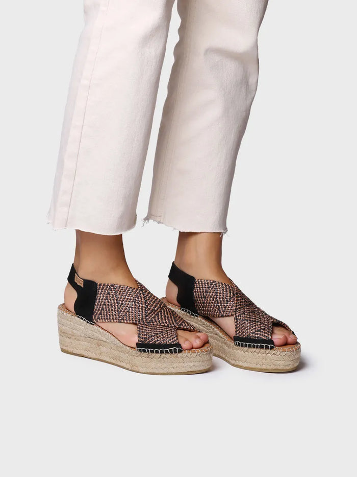 toni pons MASAI - Alpargata de mujer con cuña y tiras elásticas multicolor | MASAI Mejor oferta