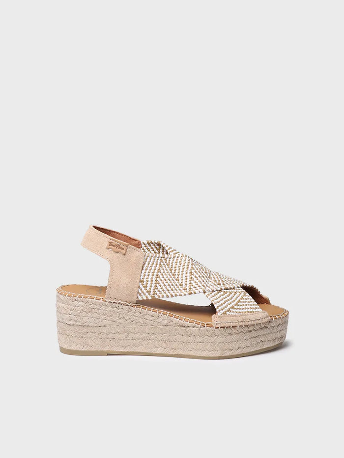 toni pons MASAI - Alpargata de mujer con cuña y tiras elásticas multicolor | MASAI