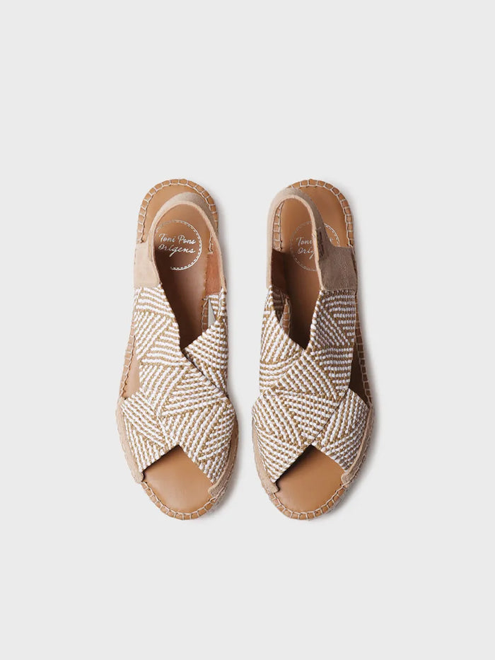 toni pons MASAI - Alpargata de mujer con cuña y tiras elásticas multicolor | MASAI Rebajas online