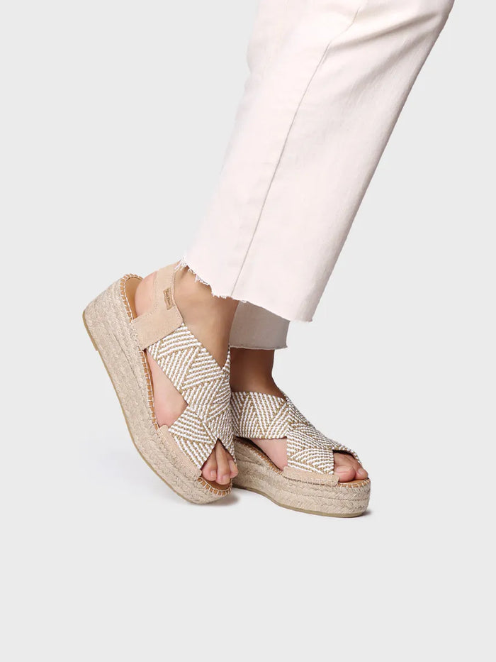 toni pons MASAI - Alpargata de mujer con cuña y tiras elásticas multicolor | MASAI Rebajas online