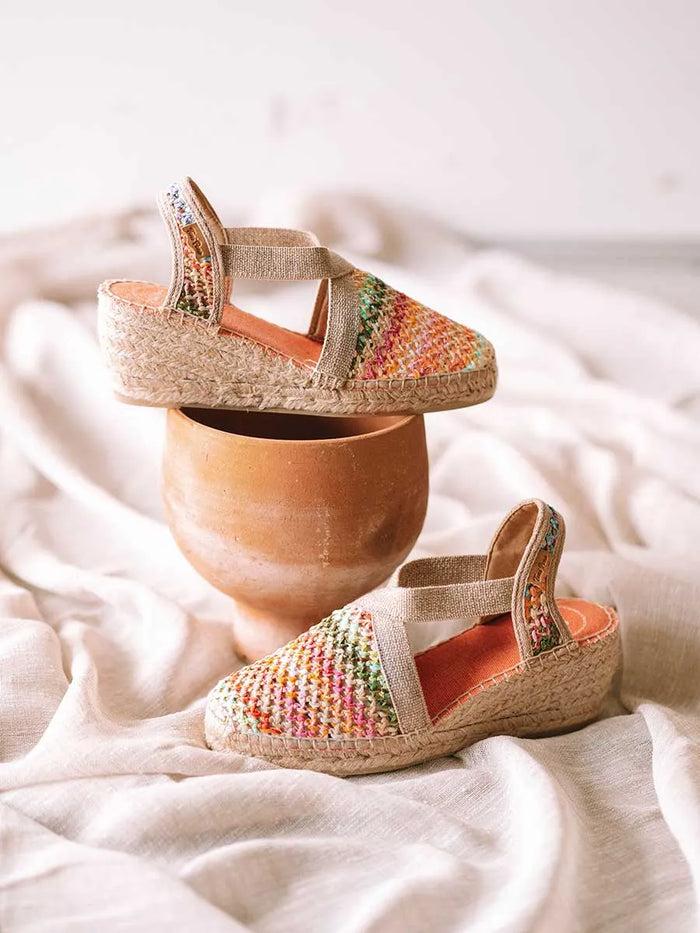 toni pons TERRA-NZ - Alpargata vegana en rafia multicolor | TERRA-NZ