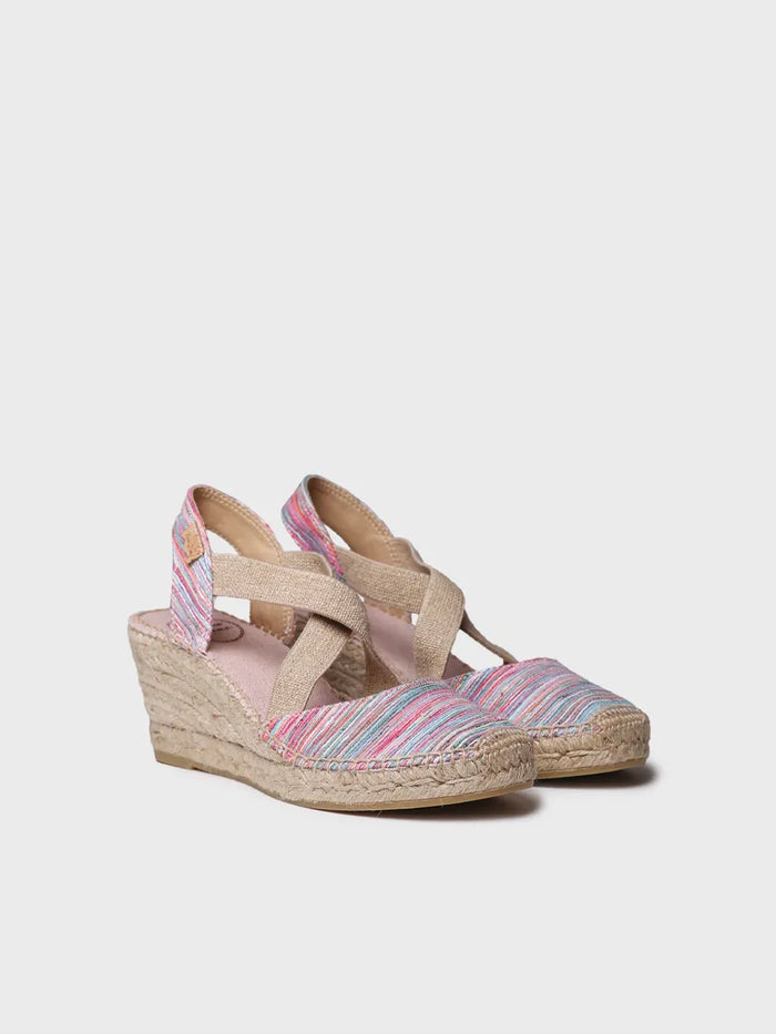 toni pons SABA-RG - Alpargata de mujer con cuña y tiras elásticas cruzadas | SABA-RG COMPRAR AHORA