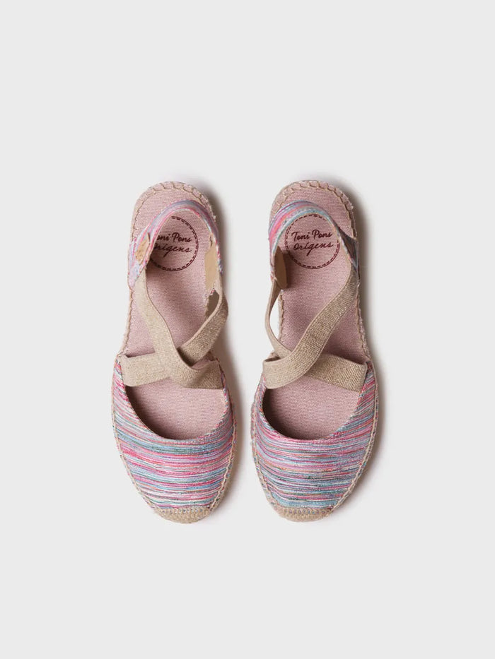 toni pons SABA-RG - Alpargata de mujer con cuña y tiras elásticas cruzadas | SABA-RG COMPRAR AHORA