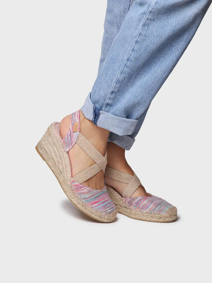 toni pons SABA-RG - Alpargata de mujer con cuña y tiras elásticas cruzadas | SABA-RG COMPRAR AHORA