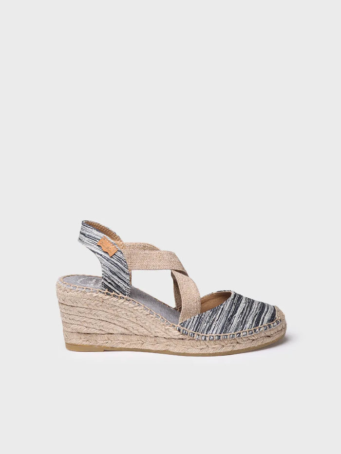 toni pons SABA-RG - Alpargata de mujer con cuña y tiras elásticas cruzadas | SABA-RG