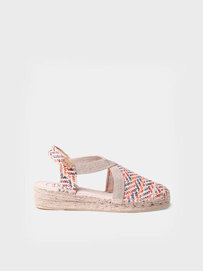 toni pons VERA-MS - Alpargata plana de mujer en rafia multicolor | VERA-MS