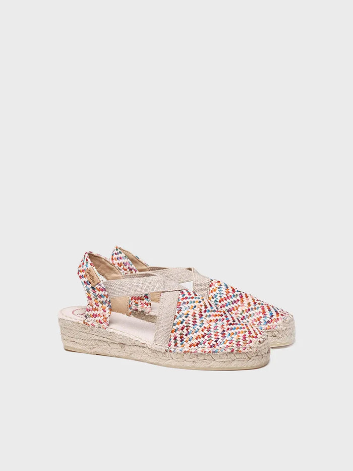 toni pons VERA-MS - Alpargata plana de mujer en rafia multicolor | VERA-MS Promoción por tiempo limitado