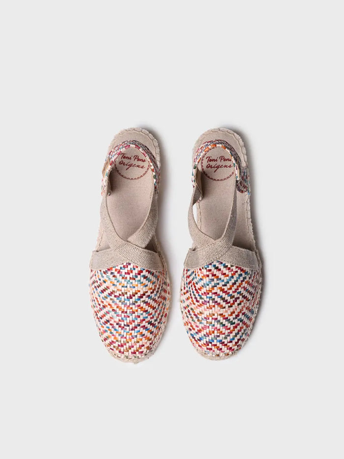 toni pons VERA-MS - Alpargata plana de mujer en rafia multicolor | VERA-MS Promoción por tiempo limitado