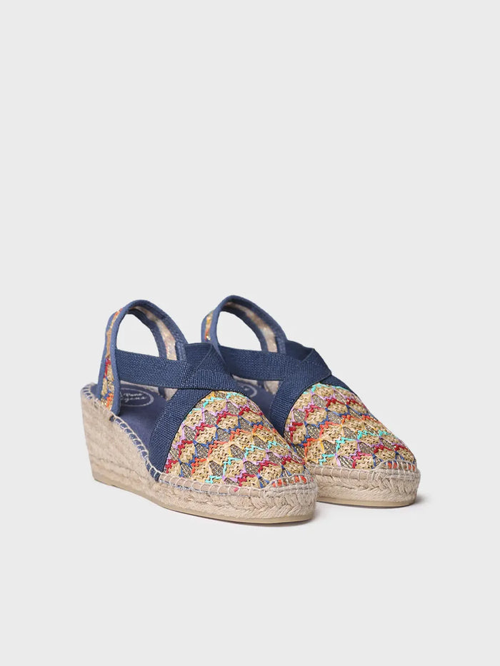 toni pons TERRA-TT - Alpargata vegana de mujer en tejido multicolor con cuña | TERRA-TT Tienda de fábrica