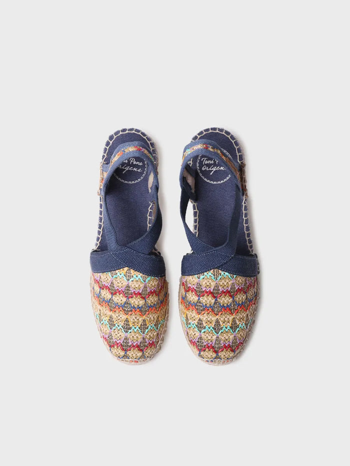 toni pons TERRA-TT - Alpargata vegana de mujer en tejido multicolor con cuña | TERRA-TT Tienda de fábrica