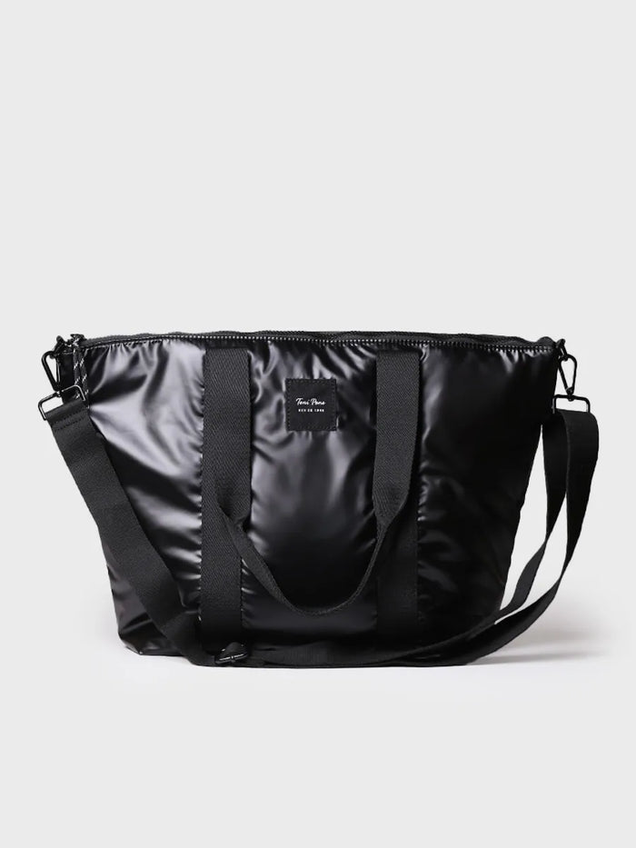 toni pons GINNY - Bolso para mujer en material acolchado negro brillante | GINNY En oferta