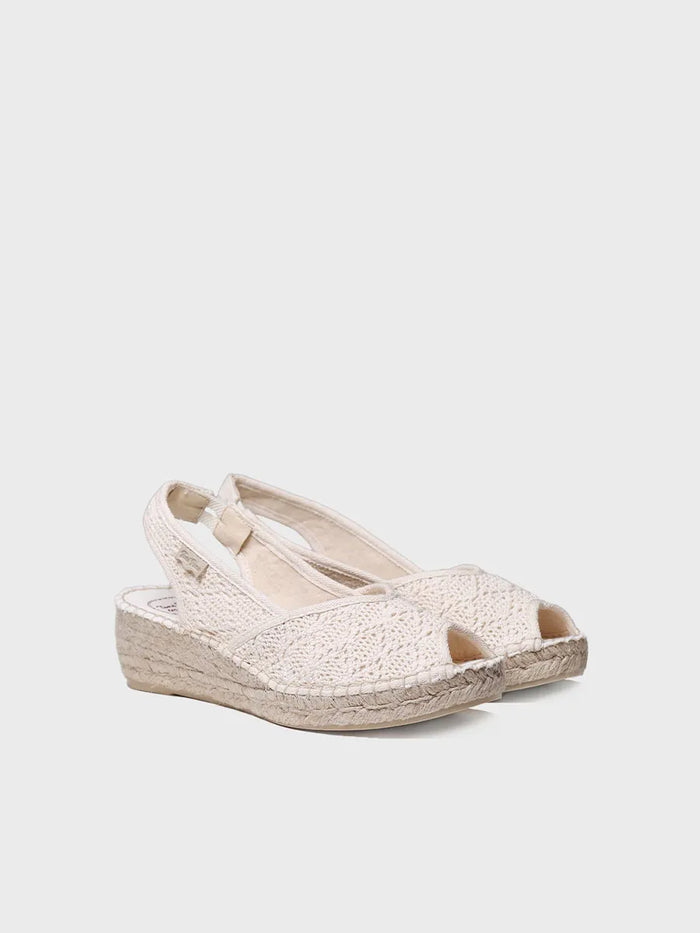 toni pons BLANCA-AD - Alpargata de cuña de yute estilo peep toe | BLANCA-AD Envío gratis