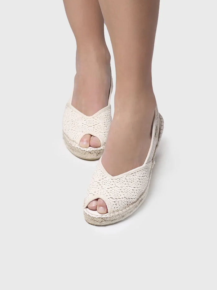 toni pons BLANCA-AD - Alpargata de cuña de yute estilo peep toe | BLANCA-AD Envío gratis