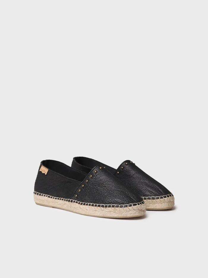 toni pons MALTA - Alpargata plana de mujer en piel con tachuelas | MALTA Oferta especial de fábrica