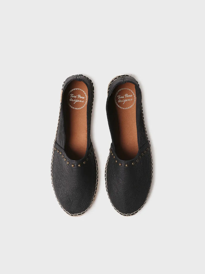 toni pons MALTA - Alpargata plana de mujer en piel con tachuelas | MALTA Oferta especial de fábrica