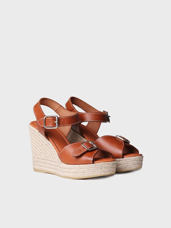 toni pons OLGA - Alpargata de mujer en piel con cuña alta | OLGA En oferta