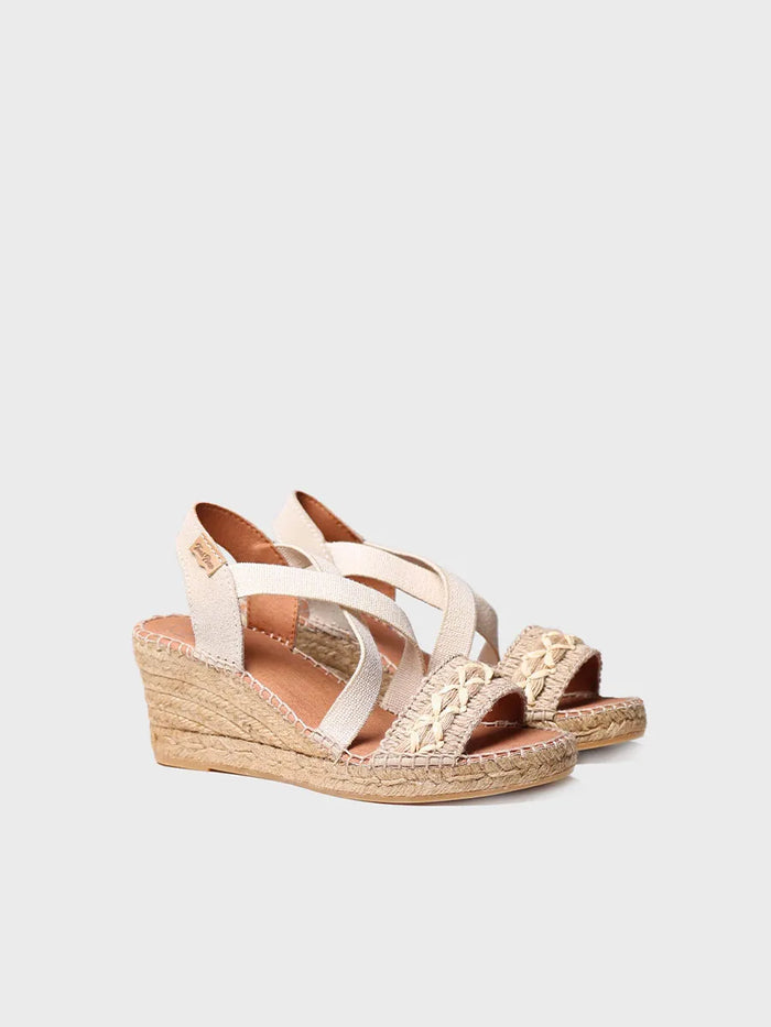 toni pons SUSA-BN - Sandalia de cuña de yute para mujer | SUSA-BN Gran oferta