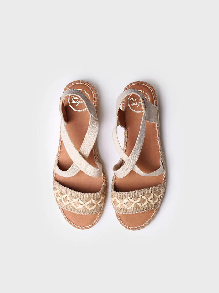 toni pons SUSA-BN - Sandalia de cuña de yute para mujer | SUSA-BN Gran oferta