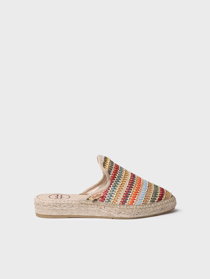 toni pons JUNE-MA - Alpargata tipo babucha de mujer en rafia multicolor | JUNE-MA