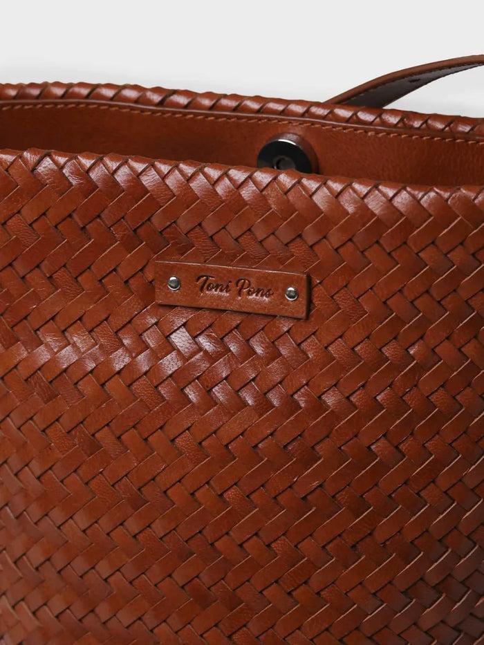 toni pons SALLY - Bolso bombonera en cuero trenzado con tira ajustable | SALLY Descuentos del mes