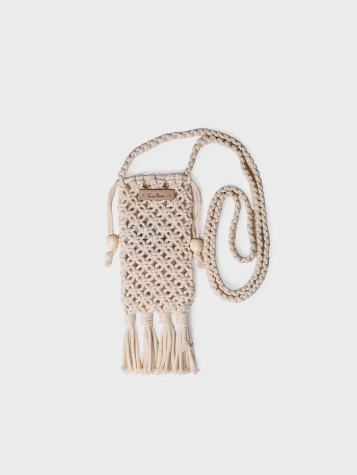 toni pons MAGALI - Bolso para móvil en crochet con flecos y cierres laterales | MAGALI