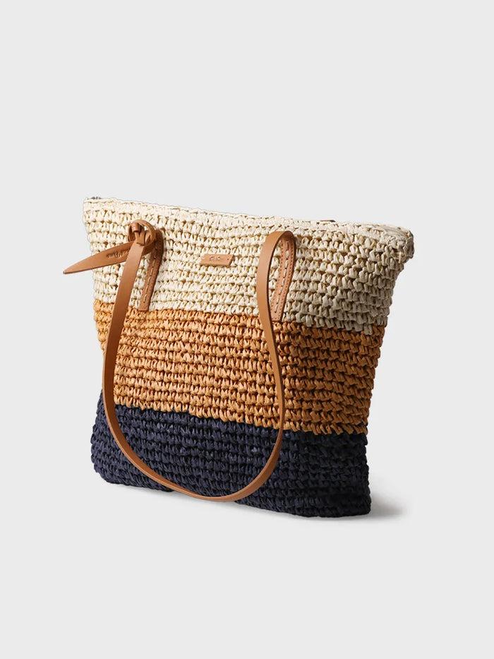toni pons DORA - Bolso shopper en rafia de papel con cremallera | DORA Promoción por tiempo limitado