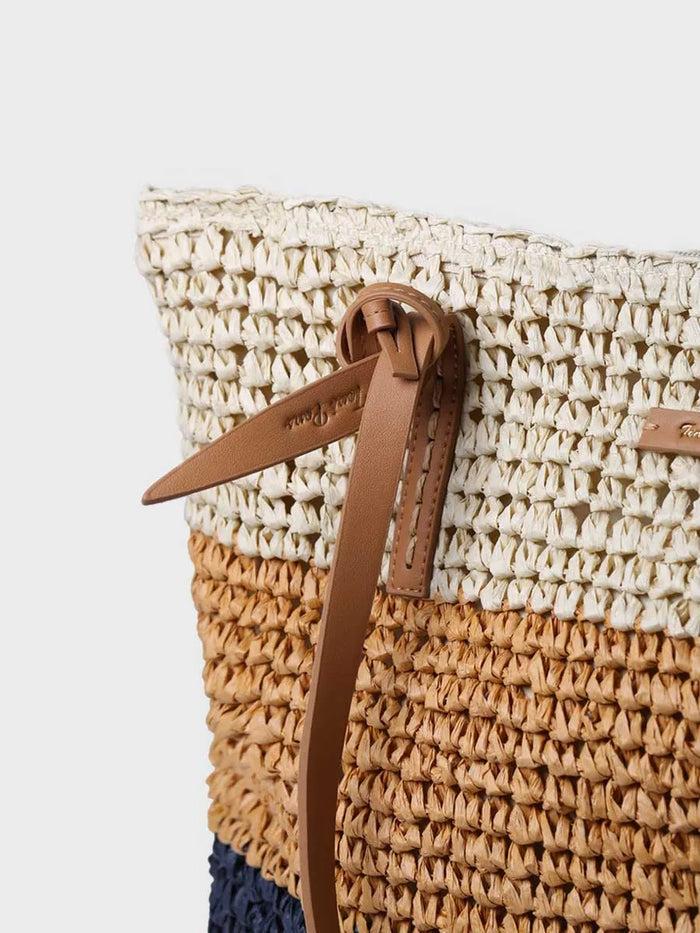 toni pons DORA - Bolso shopper en rafia de papel con cremallera | DORA Promoción por tiempo limitado