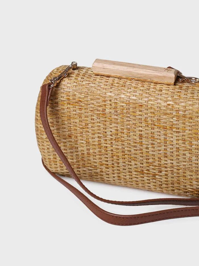 toni pons GAITA - Clutch de mujer en rafia con forro de satén | GAITA Oferta especial de fábrica