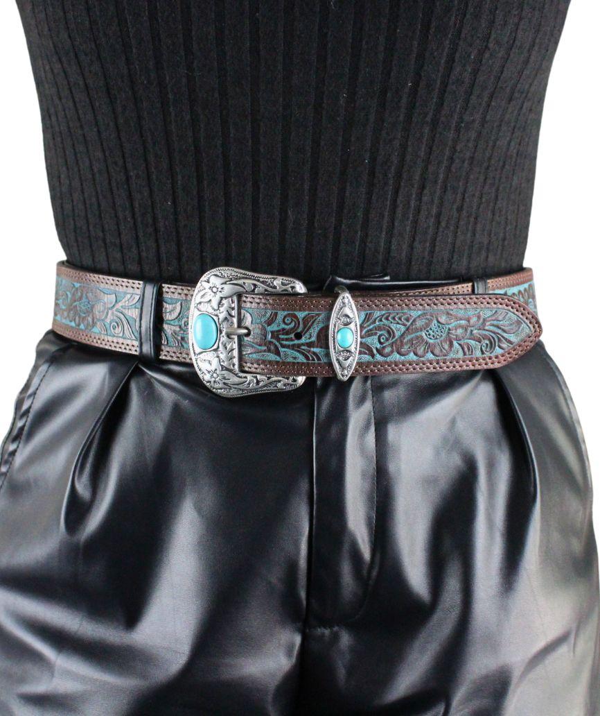 tony mora 9143 GRABADO BECERRO TURQUESA Rebajas top