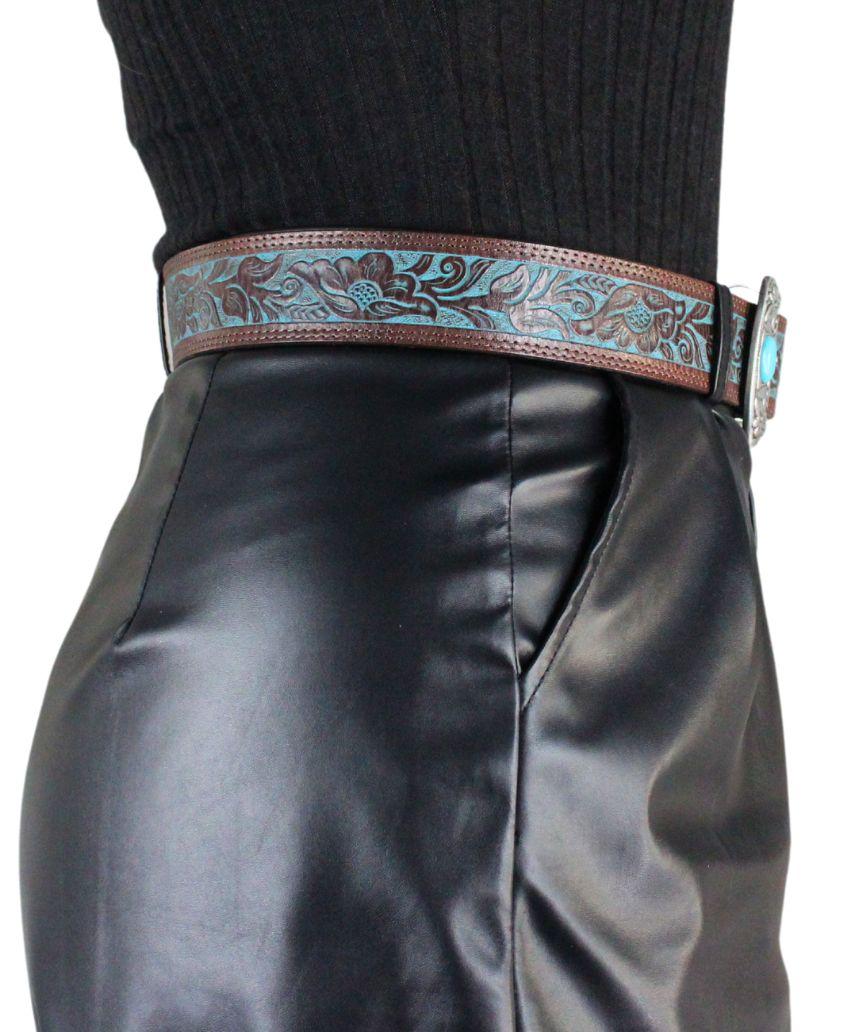 tony mora 9143 GRABADO BECERRO TURQUESA Rebajas top