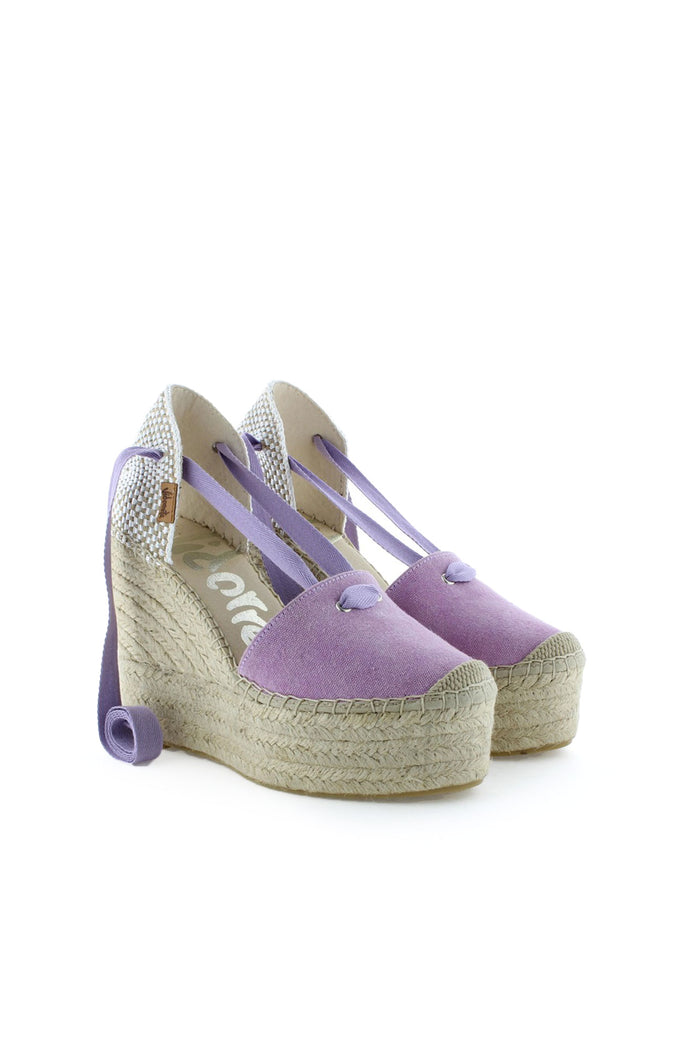 vidorreta Sandalia lona eco malva Greco Descuento