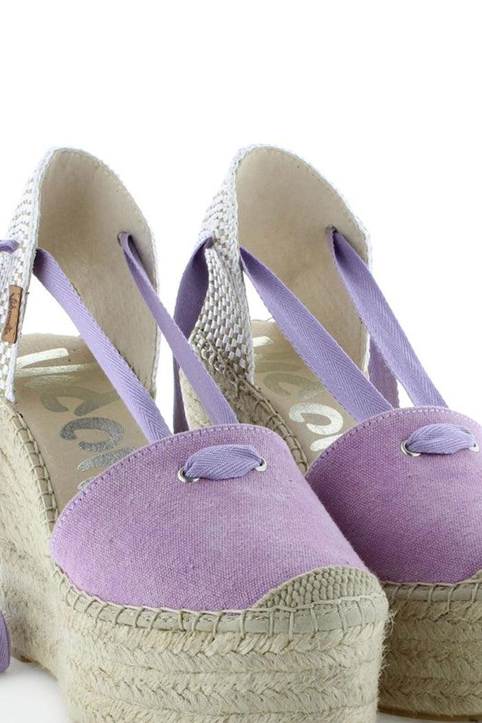 vidorreta Sandalia lona eco malva Greco Descuento