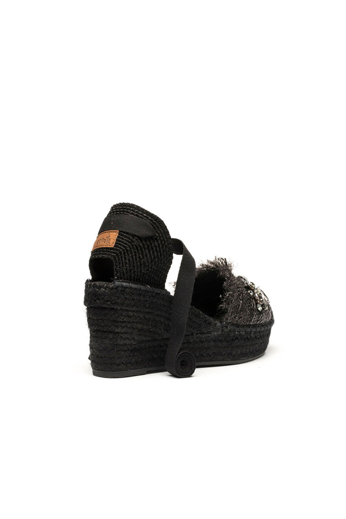 vidorreta Sandalia rafia cristal negro Tilo 5 ÚLTIMAS EDICIONES